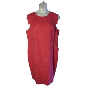 J. Crew 20 NEW Pink Linen Blend Sumer Dress NWT POCKETS